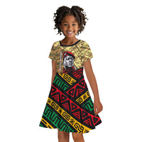 Ibrahim Traore Burkina Faso Kid Short Sleeve Dress West African Revolutionary Art