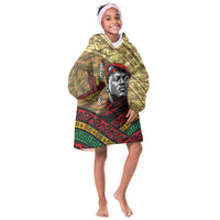 Ibrahim Traore Burkina Faso Kid Wearable Blanket Hoodie West African Revolutionary Art