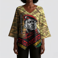 Ibrahim Traore Burkina Faso Kimono Sleeve Blouse West African Revolutionary Art