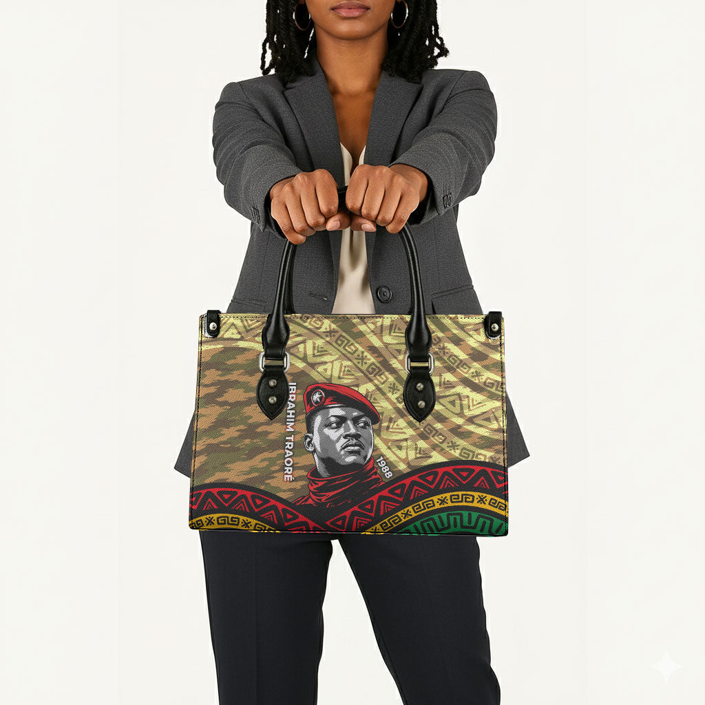 Ibrahim Traore Burkina Faso Leather Bag West African Revolutionary Art
