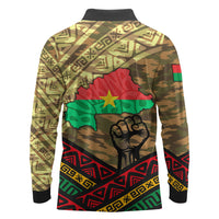 Ibrahim Traore Burkina Faso Long Sleeve Polo Shirt West African Revolutionary Art