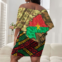 Ibrahim Traore Burkina Faso Off Shoulder Short Dress West African Revolutionary Art