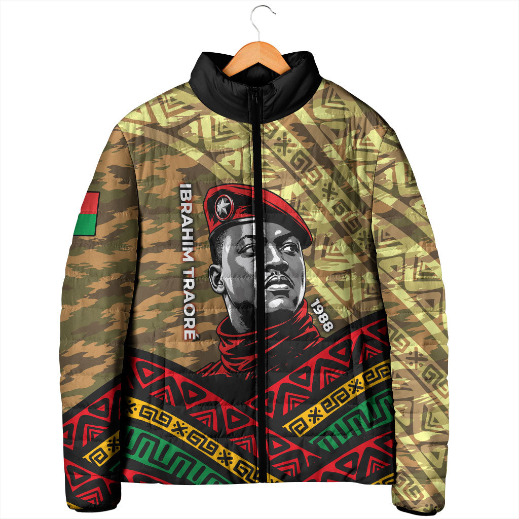 Ibrahim Traore Burkina Faso Padded Jacket West African Revolutionary Art