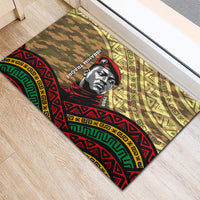 Ibrahim Traore Burkina Faso Rubber Doormat West African Revolutionary Art