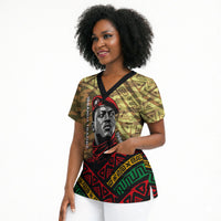 Ibrahim Traore Burkina Faso Scrub Top West African Revolutionary Art