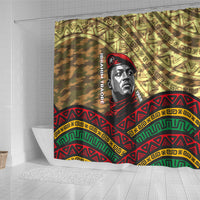 Ibrahim Traore Burkina Faso Shower Curtain West African Revolutionary Art