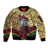 Ibrahim Traore Burkina Faso Sleeve Zip Bomber Jacket West African Revolutionary Art