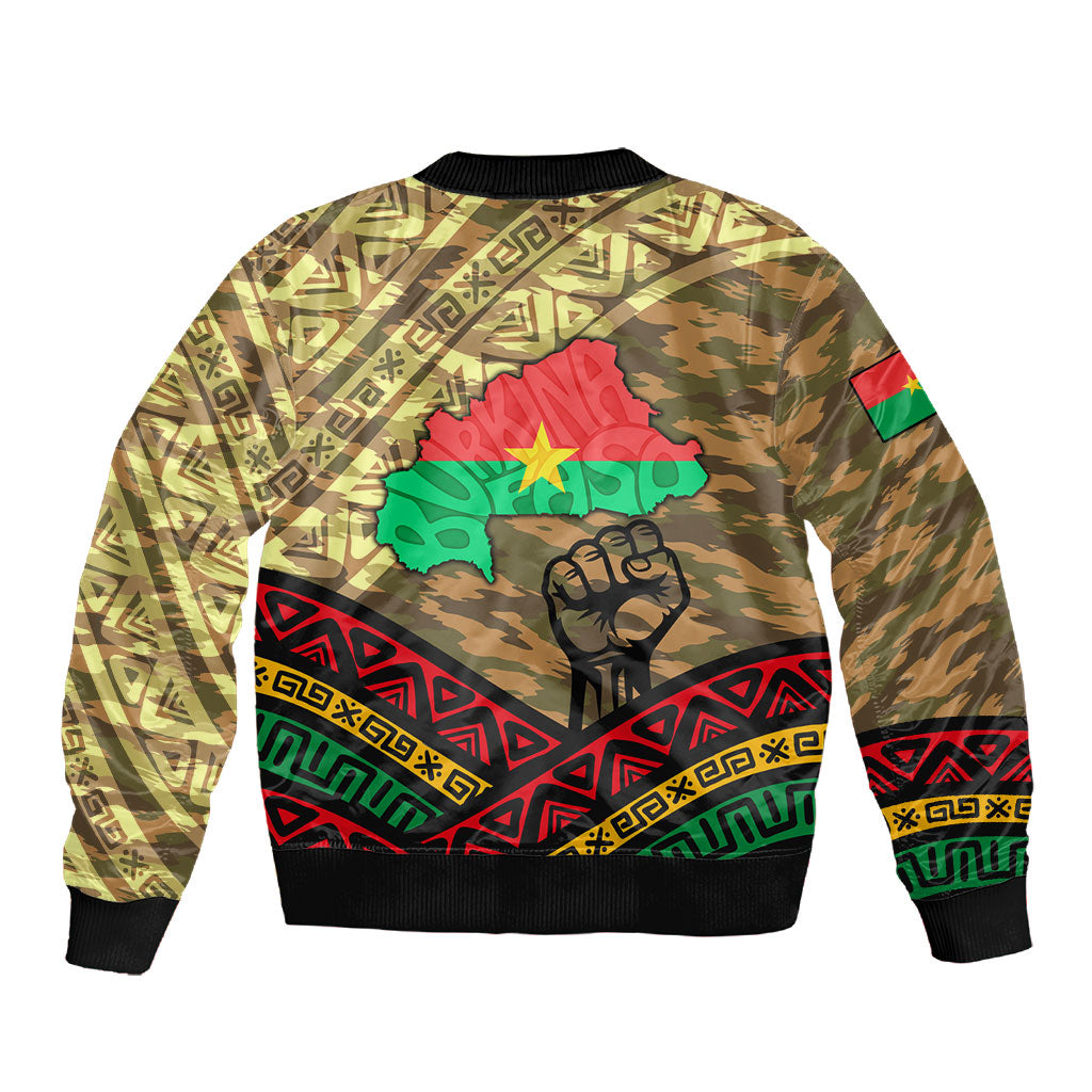 Ibrahim Traore Burkina Faso Sleeve Zip Bomber Jacket West African Revolutionary Art