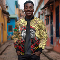 Ibrahim Traore Burkina Faso Sleeve Zip Bomber Jacket West African Revolutionary Art
