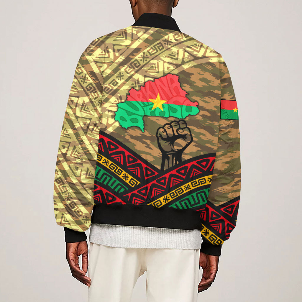 Ibrahim Traore Burkina Faso Sleeve Zip Bomber Jacket West African Revolutionary Art