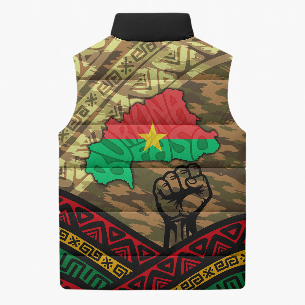 Ibrahim Traore Burkina Faso Sleeveless Puffer Jacket West African Revolutionary Art