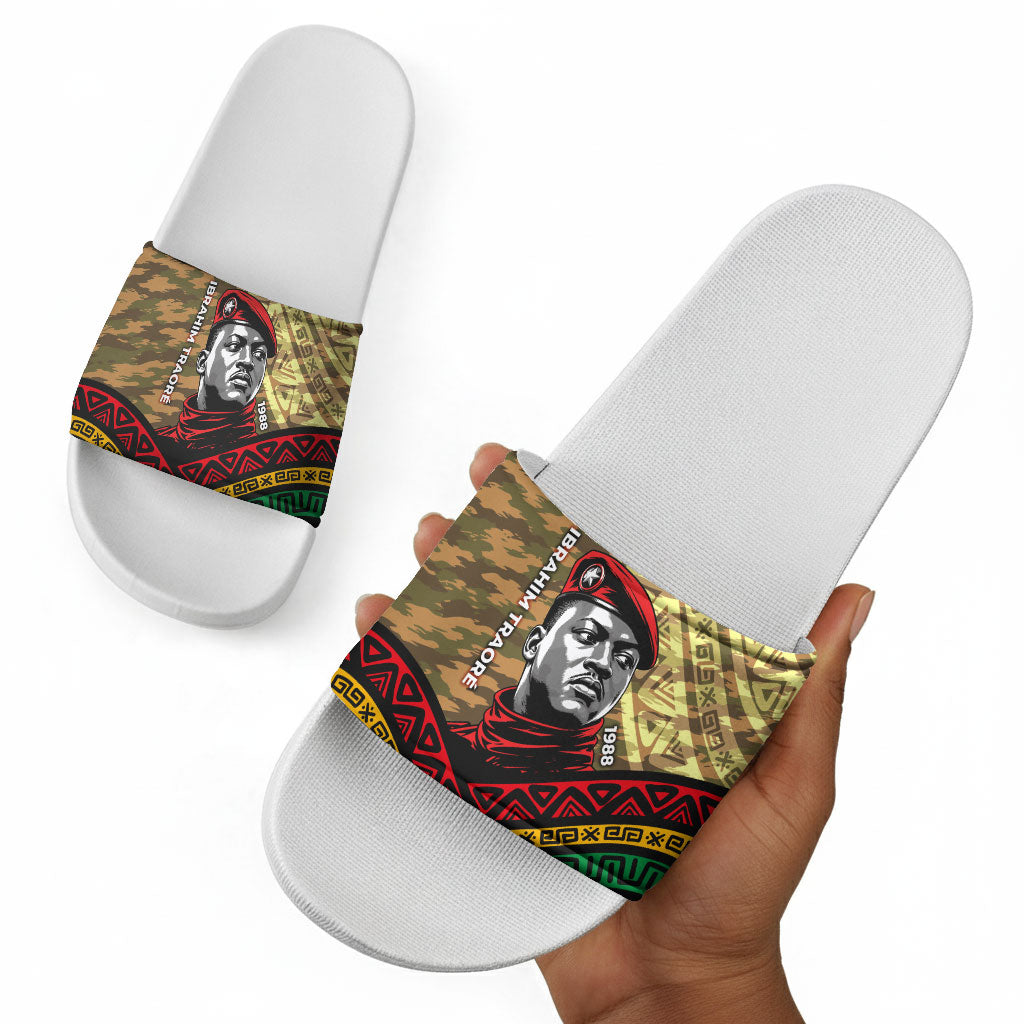 Ibrahim Traore Burkina Faso Slide Sandals West African Revolutionary Art