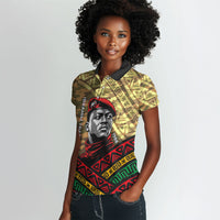 Ibrahim Traore Burkina Faso Women Polo Shirt West African Revolutionary Art
