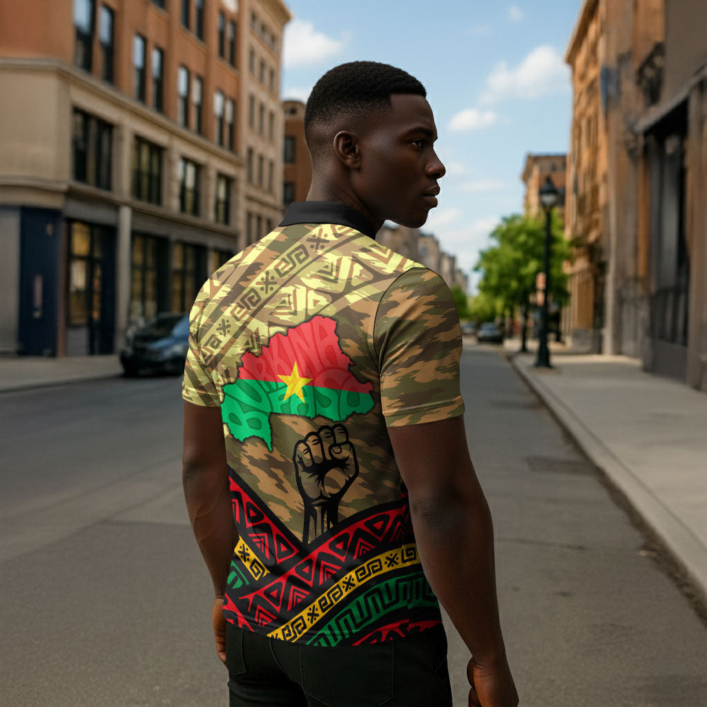 Ibrahim Traore Burkina Faso Zipper Polo Shirt West African Revolutionary Art