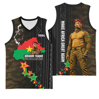 Ibrahim Traore Burkina Faso Make Africa Great Again Basketball Jersey West African Patriotic Military Tribal Patterns