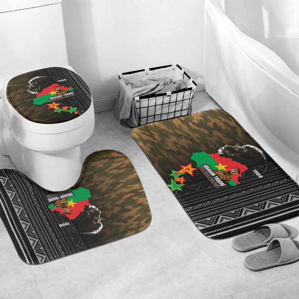 Ibrahim Traore Burkina Faso Make Africa Great Again Bathroom Set West African Patriotic Military Tribal Patterns