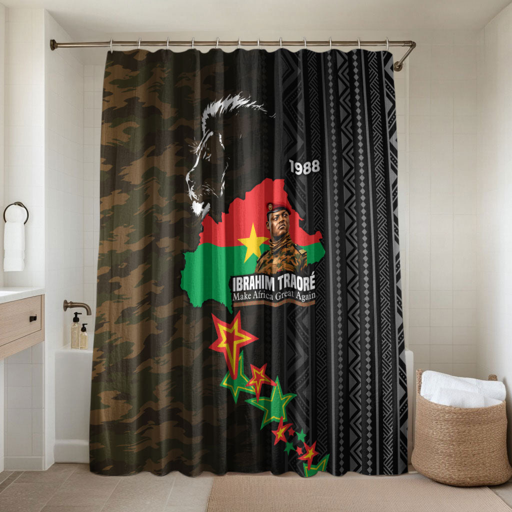 Ibrahim Traore Burkina Faso Make Africa Great Again Bathroom Set West African Patriotic Military Tribal Patterns