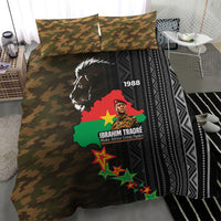 Ibrahim Traore Burkina Faso Make Africa Great Again Bedding Set West African Patriotic Military Tribal Patterns