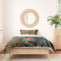 Ibrahim Traore Burkina Faso Make Africa Great Again Bedding Set West African Patriotic Military Tribal Patterns