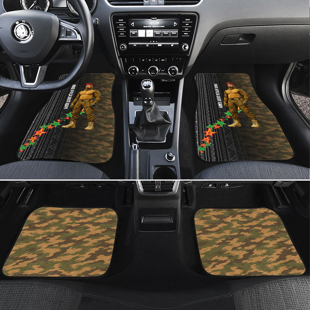 Ibrahim Traore Burkina Faso Make Africa Great Again Car Mats West African Patriotic Military Tribal Patterns