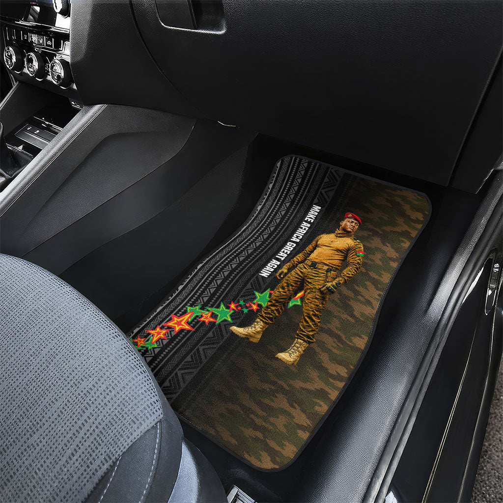 Ibrahim Traore Burkina Faso Make Africa Great Again Car Mats West African Patriotic Military Tribal Patterns