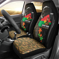 Ibrahim Traore Burkina Faso Make Africa Great Again Car Seat Cover West African Patriotic Military Tribal Patterns