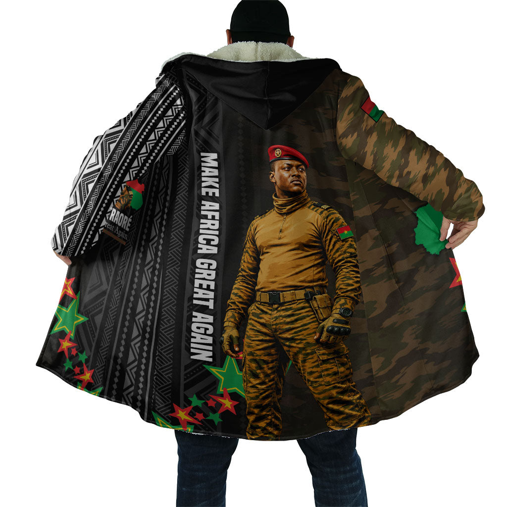 Ibrahim Traore Burkina Faso Make Africa Great Again Cloak West African Patriotic Military Tribal Patterns