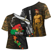 Ibrahim Traore Burkina Faso Make Africa Great Again Cross Shoulder Shirt West African Patriotic Military Tribal Patterns