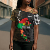 Ibrahim Traore Burkina Faso Make Africa Great Again Cross Shoulder Shirt West African Patriotic Military Tribal Patterns
