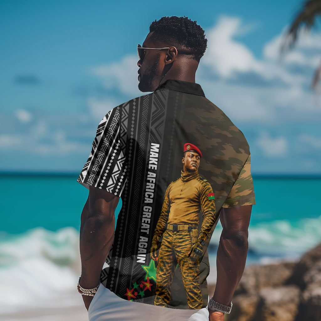 Ibrahim Traore Burkina Faso Make Africa Great Again Hawaiian Shirt West African Patriotic Military Tribal Patterns