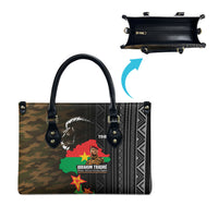 Ibrahim Traore Burkina Faso Make Africa Great Again Leather Bag West African Patriotic Military Tribal Patterns