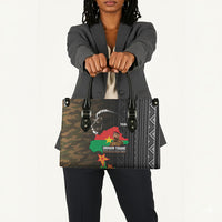 Ibrahim Traore Burkina Faso Make Africa Great Again Leather Bag West African Patriotic Military Tribal Patterns