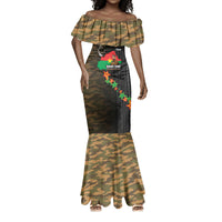Ibrahim Traore Burkina Faso Make Africa Great Again Mermaid Dress West African Patriotic Military Tribal Patterns