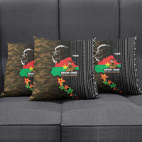 Ibrahim Traore Burkina Faso Make Africa Great Again Pillow Cover West African Patriotic Military Tribal Patterns