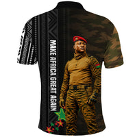 Ibrahim Traore Burkina Faso Make Africa Great Again Polo Shirt West African Patriotic Military Tribal Patterns