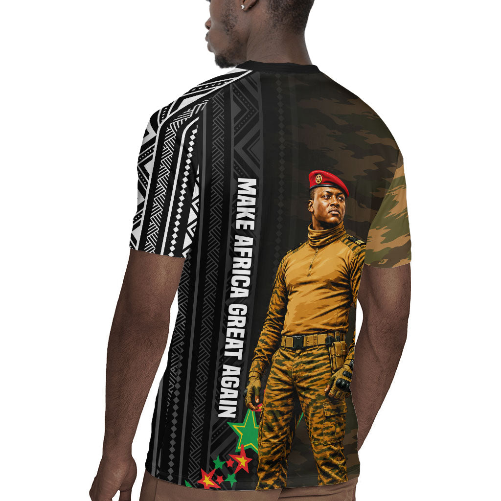 Ibrahim Traore Burkina Faso Make Africa Great Again Rugby Jersey West African Patriotic Military Tribal Patterns