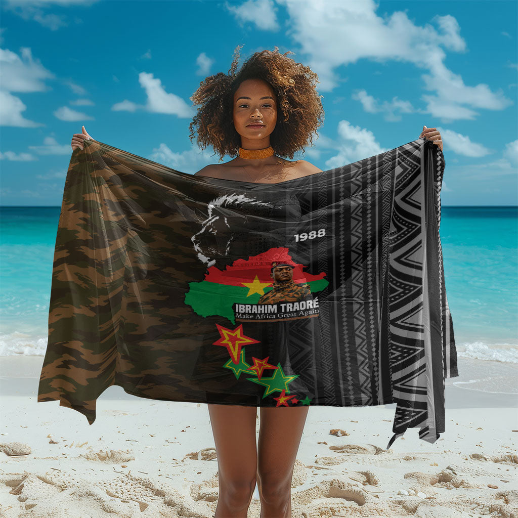 Ibrahim Traore Burkina Faso Make Africa Great Again Sarong West African Patriotic Military Tribal Patterns