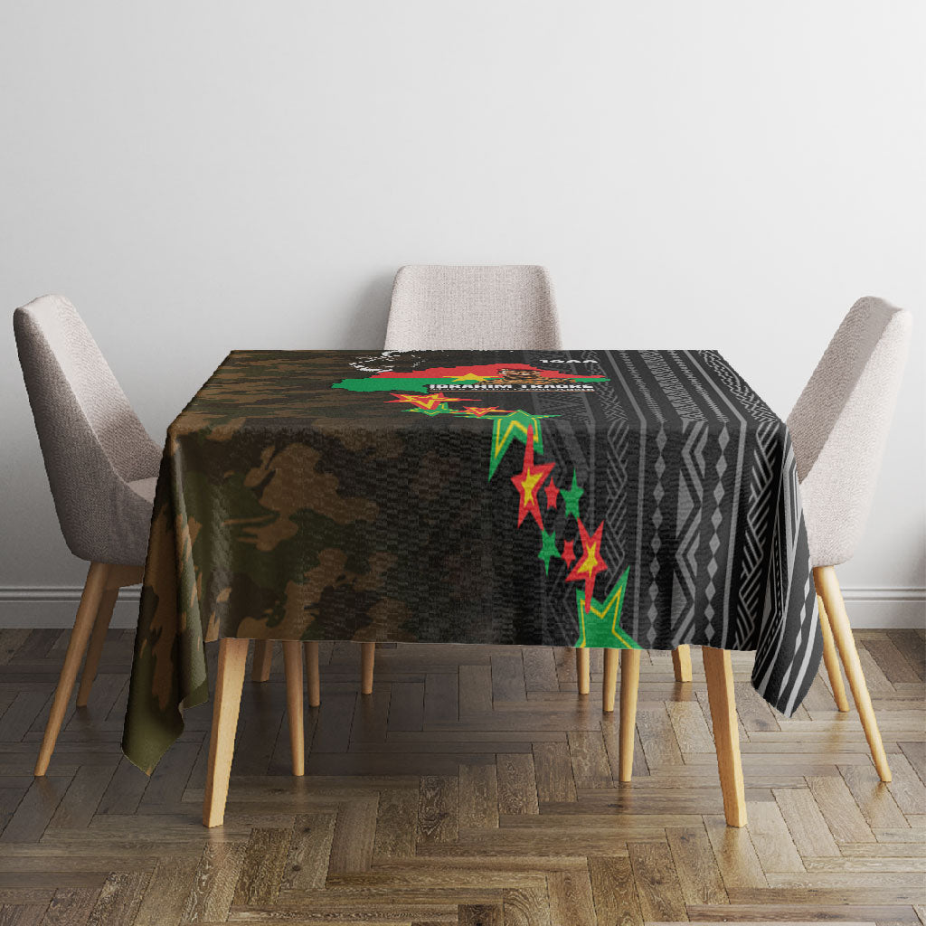 Ibrahim Traore Burkina Faso Make Africa Great Again Tablecloth West African Patriotic Military Tribal Patterns