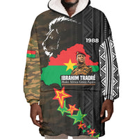 Ibrahim Traore Burkina Faso Make Africa Great Again Wearable Blanket Hoodie West African Patriotic Military Tribal Patterns