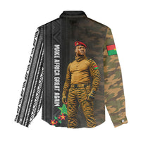 Ibrahim Traore Burkina Faso Make Africa Great Again Women Casual Shirt West African Patriotic Military Tribal Patterns