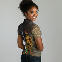 Ibrahim Traore Burkina Faso Make Africa Great Again Women Polo Shirt West African Patriotic Military Tribal Patterns