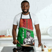Ibrahim Traore Burkina Faso Fearless Leadership Apron West African Tribal Pattern And Patriotic Camo Art
