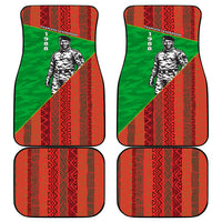 Ibrahim Traore Burkina Faso Fearless Leadership Car Mats West African Tribal Pattern And Patriotic Camo Art