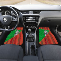 Ibrahim Traore Burkina Faso Fearless Leadership Car Mats West African Tribal Pattern And Patriotic Camo Art