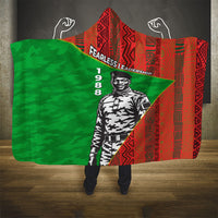 Ibrahim Traore Burkina Faso Fearless Leadership Hooded Blanket West African Tribal Pattern And Patriotic Camo Art