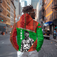 Ibrahim Traore Burkina Faso Fearless Leadership Hoodie West African Tribal Pattern And Patriotic Camo Art