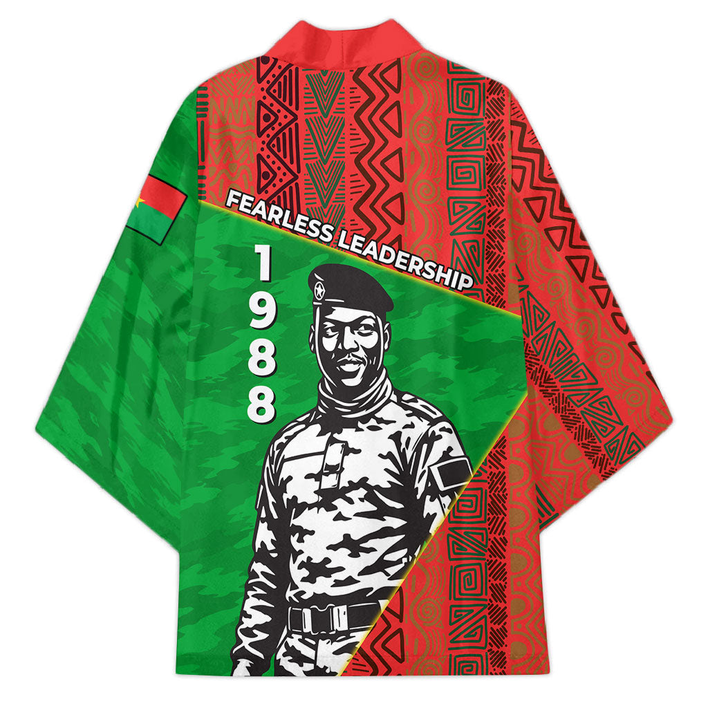 Ibrahim Traore Burkina Faso Fearless Leadership Kimono West African Tribal Pattern And Patriotic Camo Art