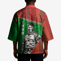 Ibrahim Traore Burkina Faso Fearless Leadership Kimono West African Tribal Pattern And Patriotic Camo Art
