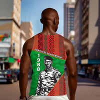 Ibrahim Traore Burkina Faso Fearless Leadership Men Tank Top West African Tribal Pattern And Patriotic Camo Art