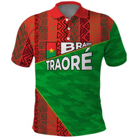 Ibrahim Traore Burkina Faso Fearless Leadership Polo Shirt West African Tribal Pattern And Patriotic Camo Art